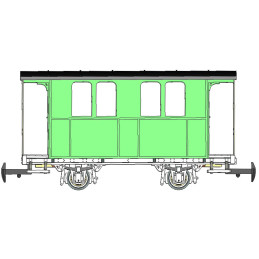 Jindra 2-axle narrow-gauge passenger car BC/u 351 GYOR 1912  H0/e