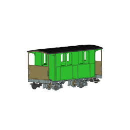 Jindra 2-axle narrow-gauge passenger car BC/u 351 GYOR 1912  H0/e