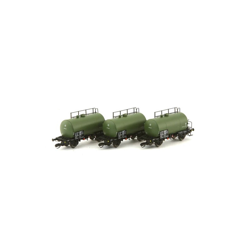 SAXONIA set of 3 double-ended tank cars Uh/Rt ČSD "Deutz", ep.IV   TT