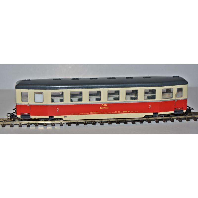 PRAGOMODEL  Balm/ú ČSD narrow gauge connecting car, gauge 9 mm (scale H0e), 3rd-4th ep  H0/e