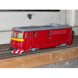 PRAGOMODEL  TU47.0015 ČSD narrow-gauge diesel locomotive,  9 mm gauge (HOe scale), 4th edition, analog  H0/e