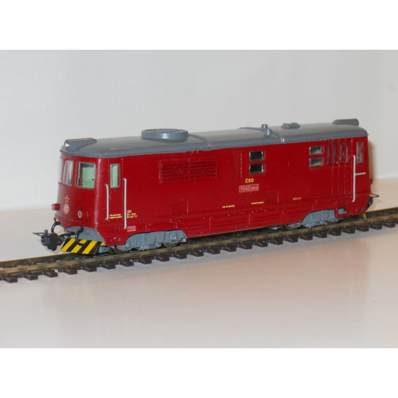 PRAGOMODEL  TU47.004 ČSD narrow-gauge diesel locomotive,  9 mm gauge (HOe scale), 4th edition, analog  H0/e