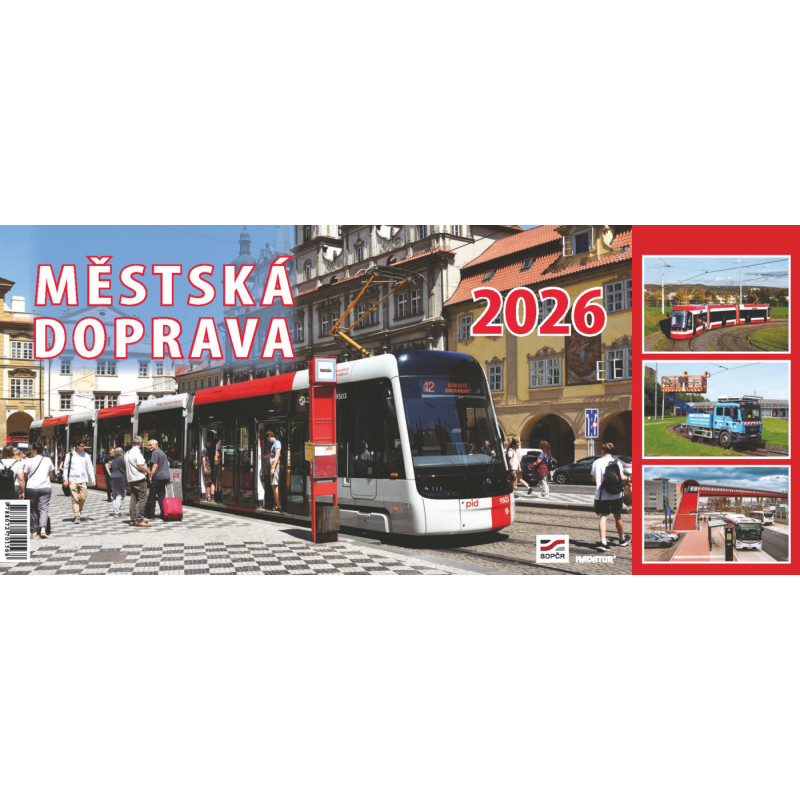 Calendar URBAN TRANSPORT  2026,  weekly desk calendar