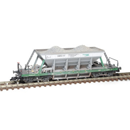 SDV  4-axle self-unloading wagon Facc 10 type 2-220 Českomoravský cement, kit  TT
