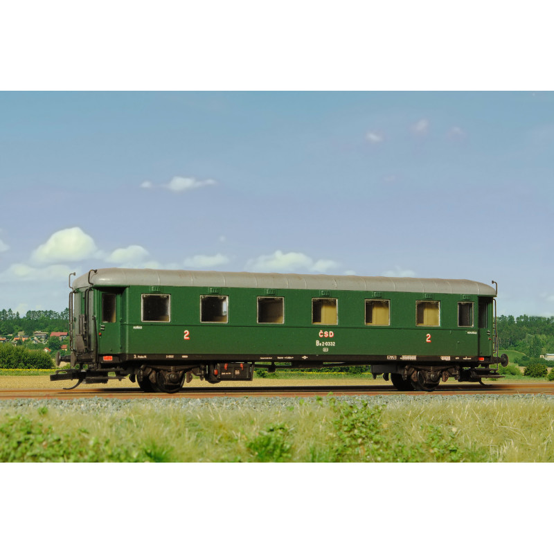 SDV ČSD 2nd class passenger car "Rybák," 7 windows, 2nd-3rd class, kit    TT