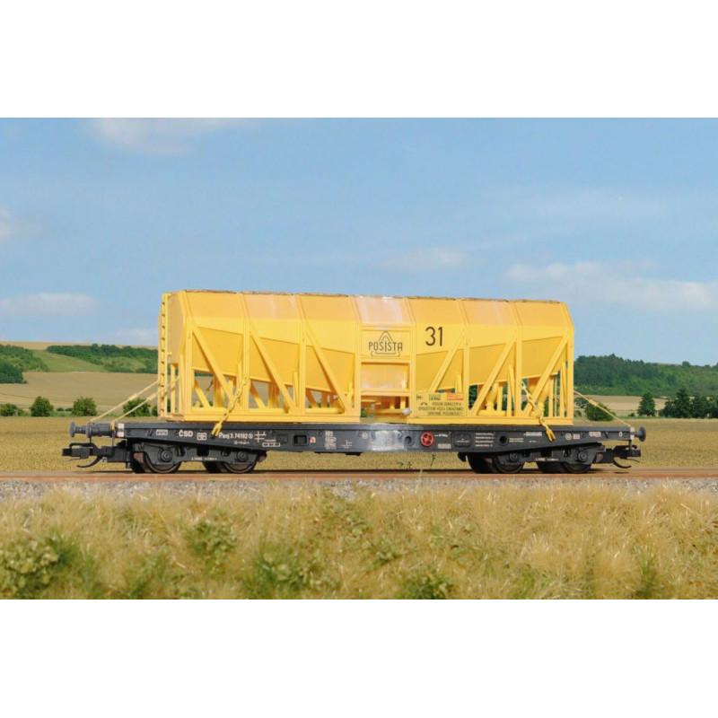 SDV Paoj 10 container wagon with POSISTA ČSD superstructure, 3rd edition, kit    TT