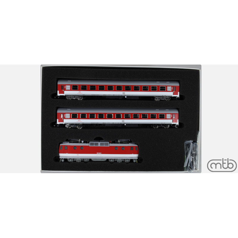 MTB Set electric locomotive 163.101 ZSSK "Pershing" + 2x passenger car Bt ZSSK, 6th series, analog TT