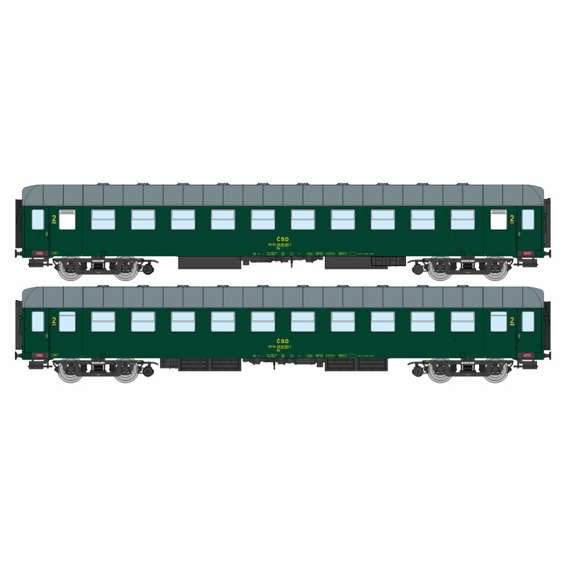 IGRA MODEL  4-axle ČSD Ba express train car with radio switchboard, Prague Central Depot, car no.: 061-1 IV. era  H0