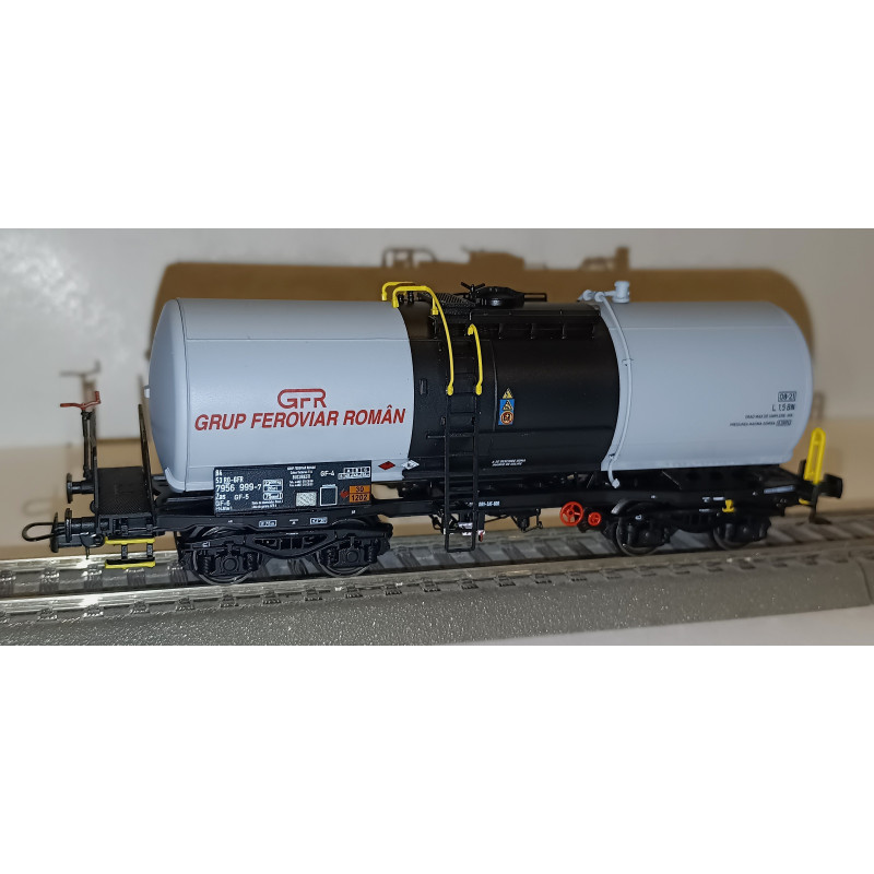 ALBERT MODELL  4-axle boiler car Zas RO - GFR, gray-black, ep.VI., car no.: 999-7  H0