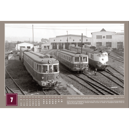 Locomotives and people in depots, engine sheds, and railcar sheds 2026 wall calendar, monthly