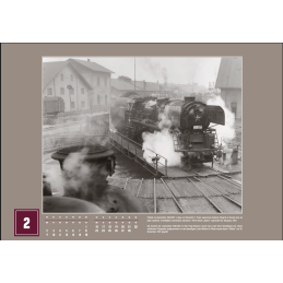 Locomotives and people in depots, engine sheds, and railcar sheds 2026 wall calendar, monthly