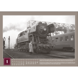 Locomotives and people in depots, engine sheds, and railcar sheds 2026 wall calendar, monthly