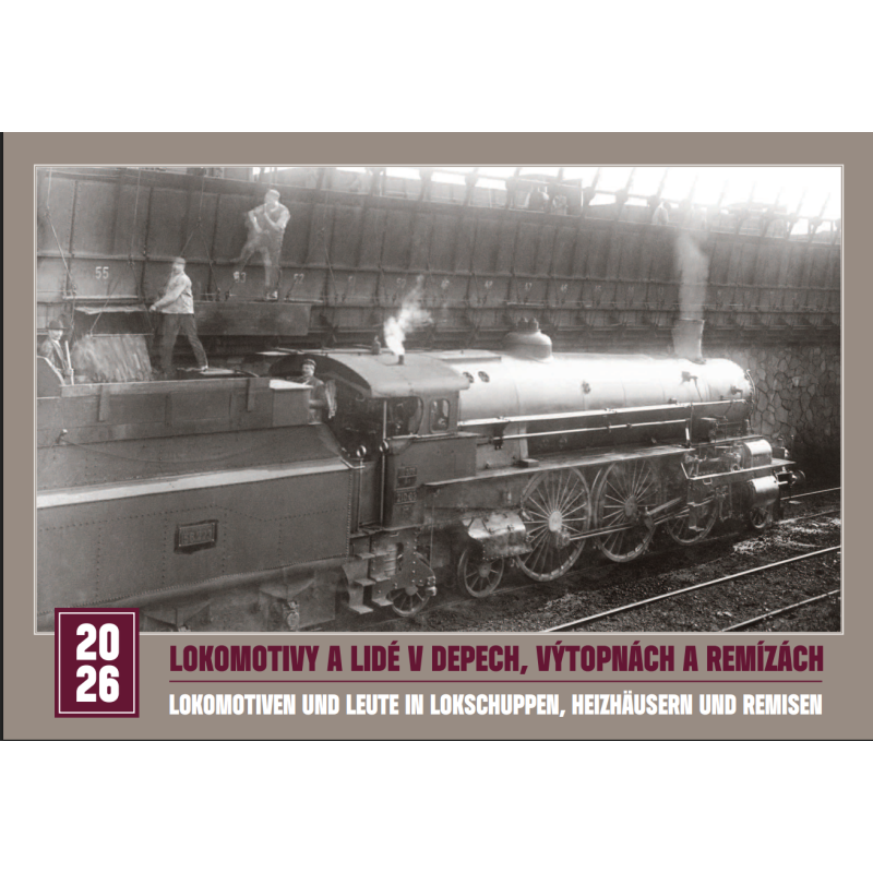 Locomotives and people in depots, engine sheds, and railcar sheds 2026 wall calendar, monthly