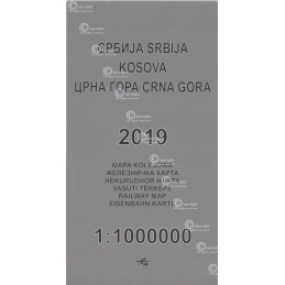 Railway map of Serbia,...