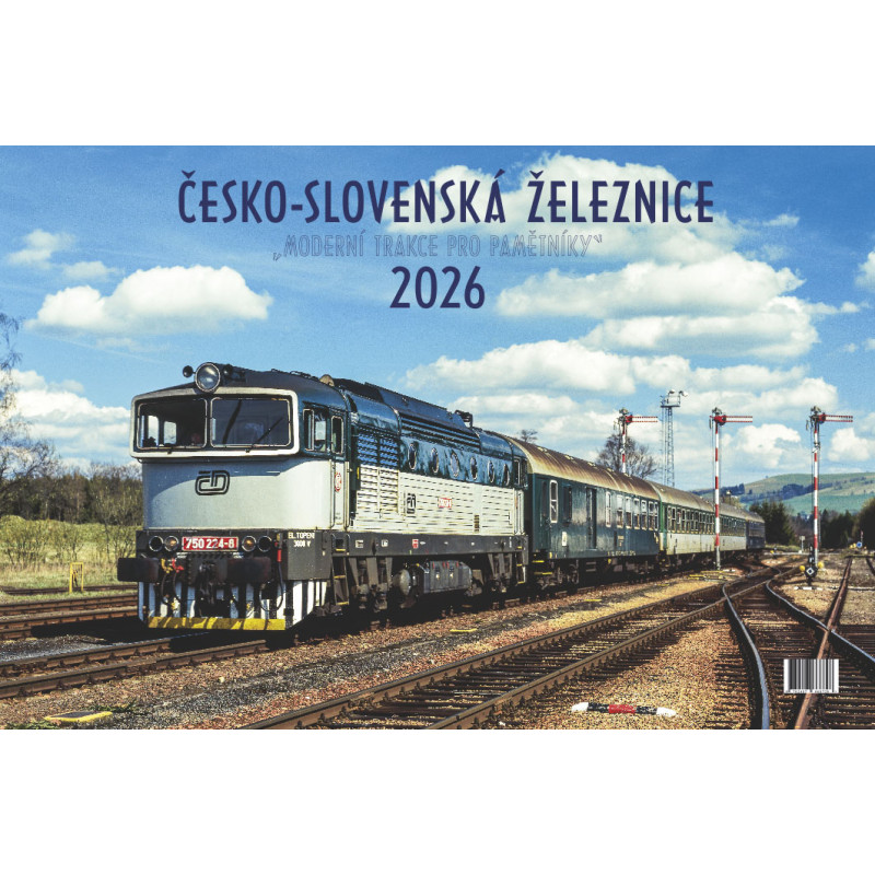 CZECH-SLOVAK RAILWAYS - modern traction for veterans 2026 (Ulrich), wall calendar, monthly