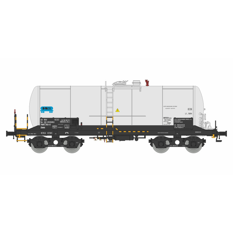 IGRA MODEL  4-axle Zaes VKS boiler car, 6th series,  kit  TT