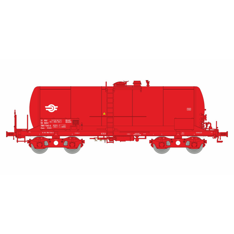 IGRA MODEL  4-axle Zaes MÁV boiler car, 5th series,  kit  TT