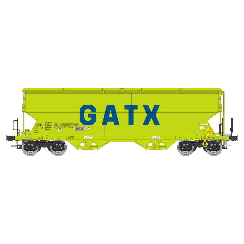 IGRA MODEL 4-axle DB Tagnpps 95 GATX dump car with large logo (Vagónka Poprad), 6th edition TT