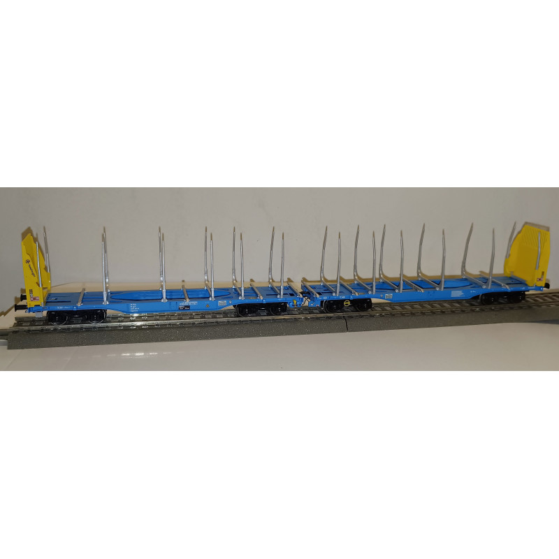 BRAWA double unit of Sggmrrs InnoFreight flat cars H0         H0