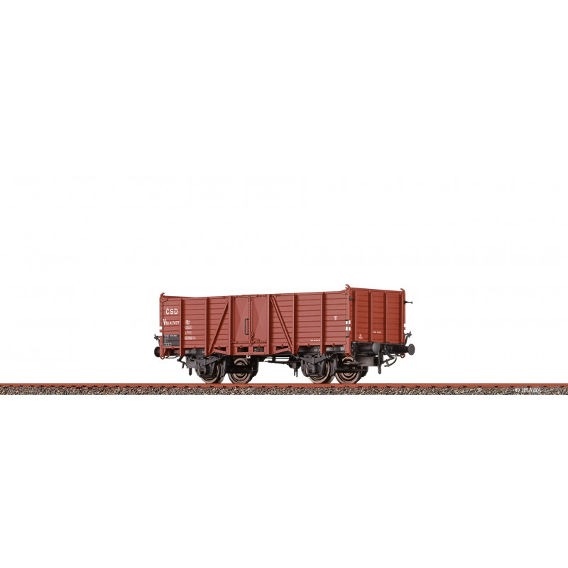 BRAWA 48452 2nápr. otevřený vůz Vtu ČSD, číslo vozu: 4.74771, 3.ep. H0