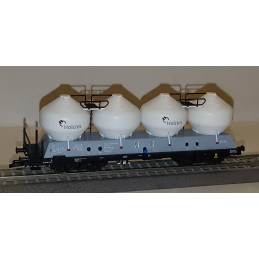 TILLIG  set of 2 pcs 4-axle tank wagons Uacs 451.1 Holcim (Czechia) a.s.,  6th edition   TT