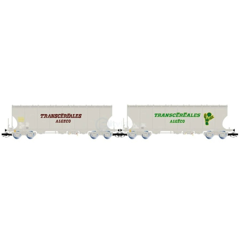 ARNOLD set of 2 four-axle grain transport wagons "Transcéréales – ALGECO", 6th edition. TT