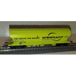 ARNOLD set of 2 four-axle grain transport wagons "CZ-interfracht", green, 6th edition. TT