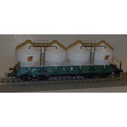 ROCO set of 3 pcs 4-axle container wagons Uacs ČD, 6th edition, H0