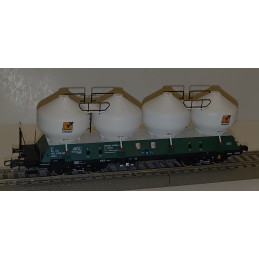 ROCO set of 3 pcs 4-axle container wagons Uacs ČD, 6th edition, H0