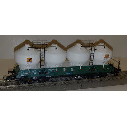 ROCO set of 3 pcs 4-axle container wagons Uacs ČD, 6th edition, H0