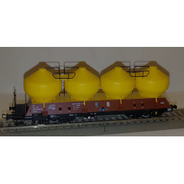 ROCO set of 3 pcs 4-axle container wagons Uacs ČD, 6th edition, H0