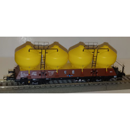 ROCO set of 3 pcs 4-axle container wagons Uacs ČD, 6th edition, H0