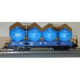 TILLIG  set of 2 pcs 4-axle container wagons Uacs 451.1 ČD, NHN spol. s.r.o., 6th edition,   TT