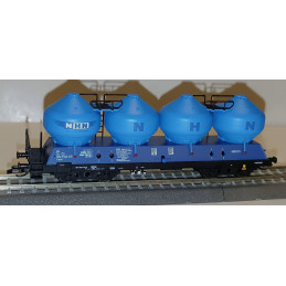 TILLIG  set of 2 pcs 4-axle container wagons Uacs 451.1 ČD, NHN spol. s.r.o., 6th edition,   TT