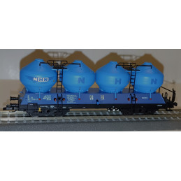 TILLIG  set of 2 pcs 4-axle container wagons Uacs 451.1 ČD, NHN spol. s.r.o., 6th edition,   TT