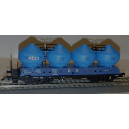 TILLIG  set of 2 pcs 4-axle container wagons Uacs 451.1 ČD, NHN spol. s.r.o., 6th edition,   TT