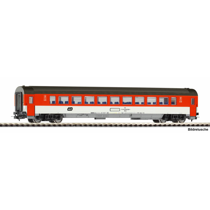 PIKO HOBBY 4-axle IC/EC Bmz 2nd class passenger car, ČD, 6th series, shortened model length 1:100 H0