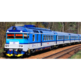 MTB  560 series electric suburban unit - set 2: 560.008 + 060.016 ČD, "Najmrd" paint scheme, 6th edition. H0