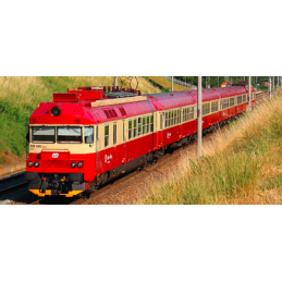 MTB Electric suburban unit series 560 - set 1: 560.023 + 060.032 ČD in retro livery, 6th edition, analog H0