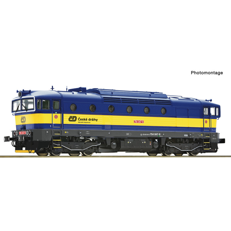 ROCO motor locomotive 754.047-9 ČD "Brejlovec, Dvoukomíňák", 6th edition, digital + sound  H0