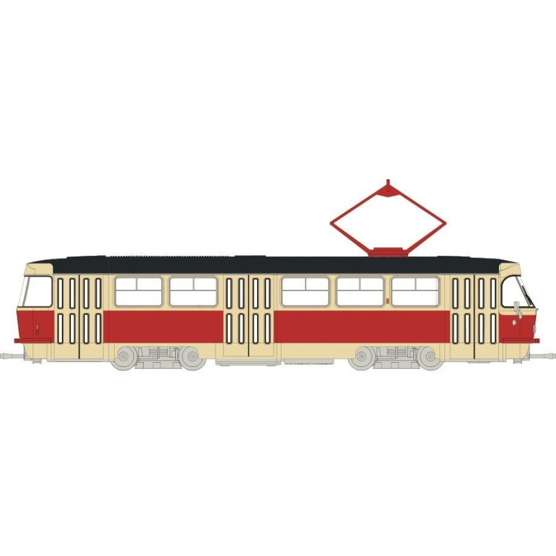 BREKINA tram TATRA T3/T4, Chemnitz, 1970, 4th edition. H0