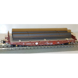 TILLIG  set of 2 Rmms 662 TSS Cargo a.s. (CZ) flatbed wagons loaded with steel profiles, 6th edition  H0