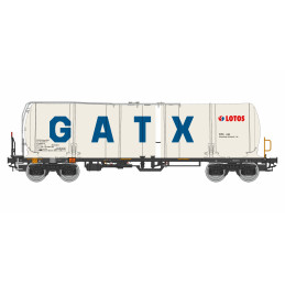 IGRA MODEL 4-axle Zacns 88 GATX boiler car, white Lotos, 6th edition.   H0