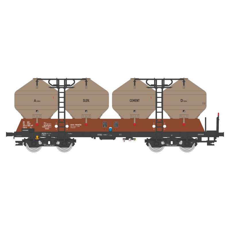 IGRAMODEL  Bulk material wagon Uacs ČSD Slovcement, 4th edition TT