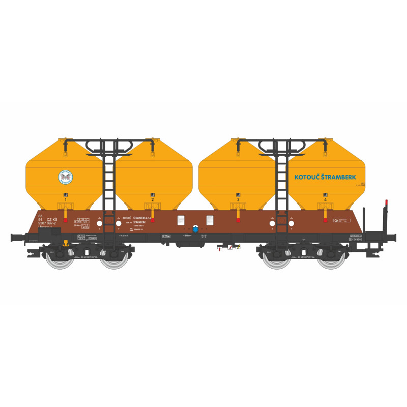 IGRAMODEL Bulk material wagon Uacs CZ-KŠ Kotouč Štramberk, 6th episode  TT