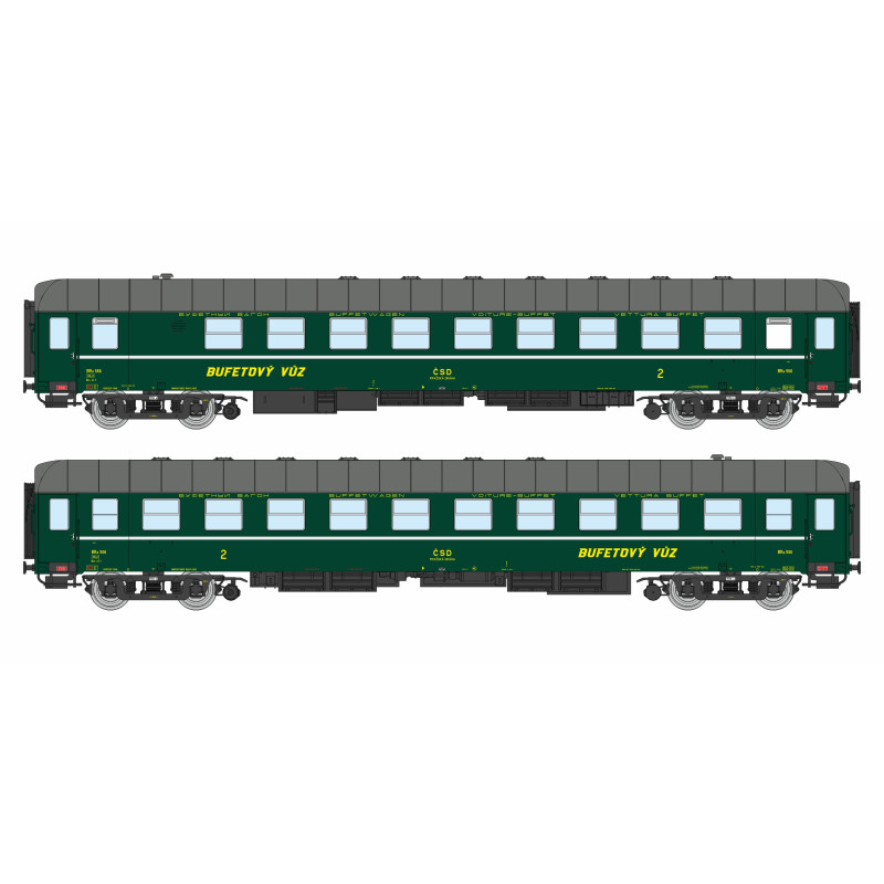 IGRA MODEL 4-axle buffet car ČSD BRa "Pražská dráha", III.ep. H0