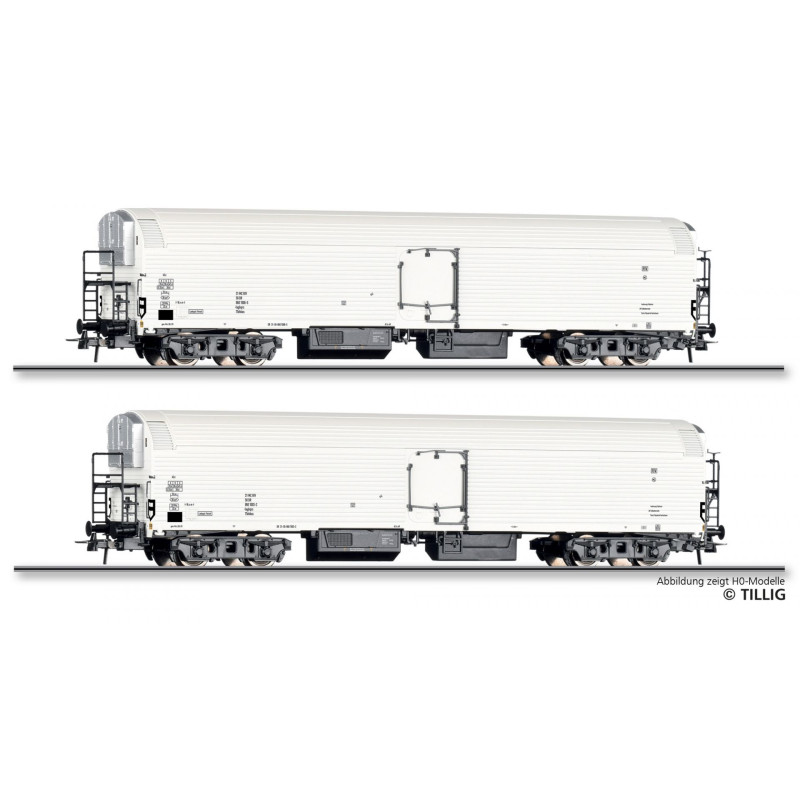 TILLIG set of 2 four-axle refrigerated freight cars Iaghqrs DR, 4th edition TT