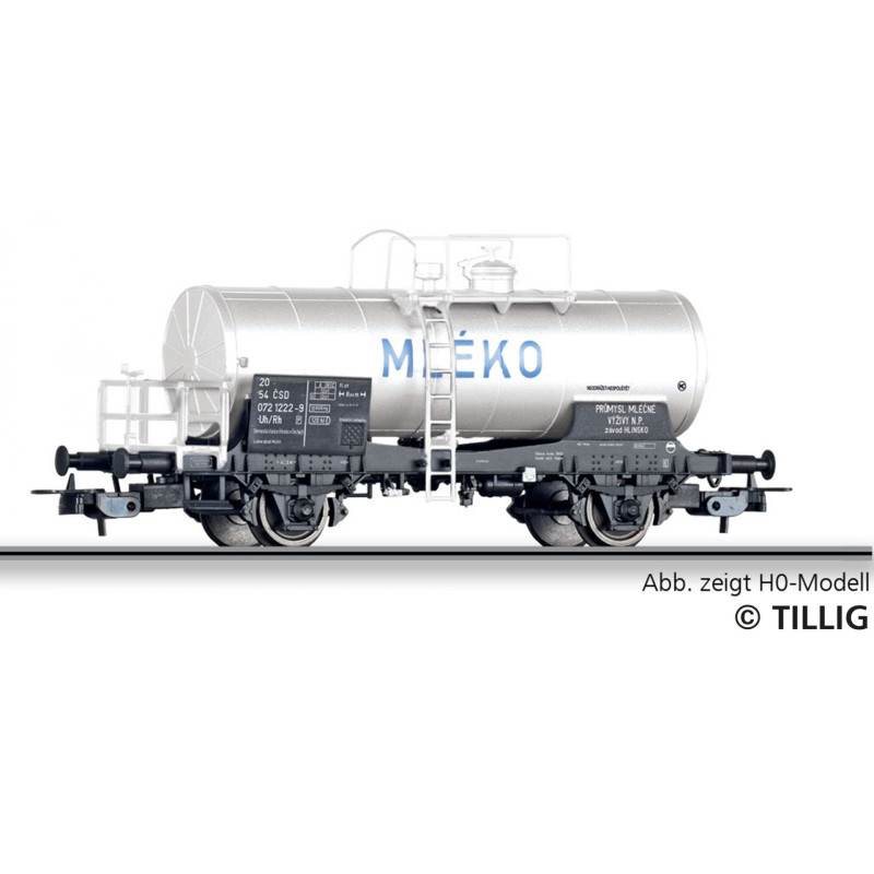 TILLIG 2nd class boiler car Uh "MILK" ČSD, 4th series  TT