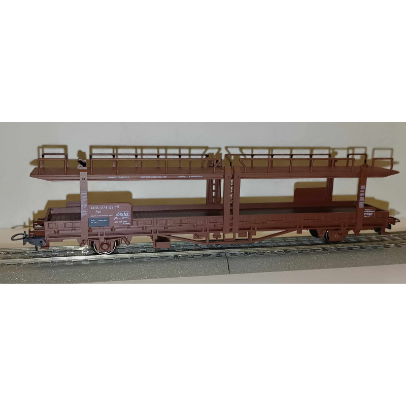 ČSTRAIN 97160 Set of 3 Npp/Leks ČSD, containing brown Škoda a.a.s H0 car transporters