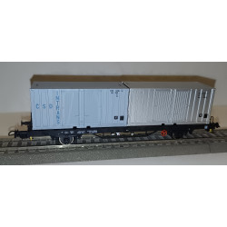 2-axle container wagon Lgkks DR + 2 containers 20´ H0